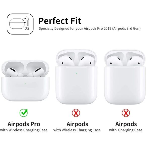Apple AirPods Pro (Gen 1&2) Case/Cover - Black Sup Silicone Airpods Pro Cover - Picture 8 of 8